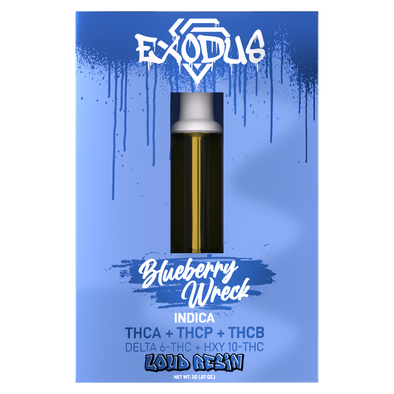 Blueberry Wreck 2G cartridge- Zooted Zeries by exodus